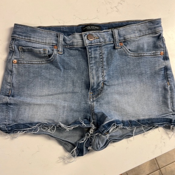Banana Republic Pants - Banana Republic light blue premium denim mid-rise jean shorts